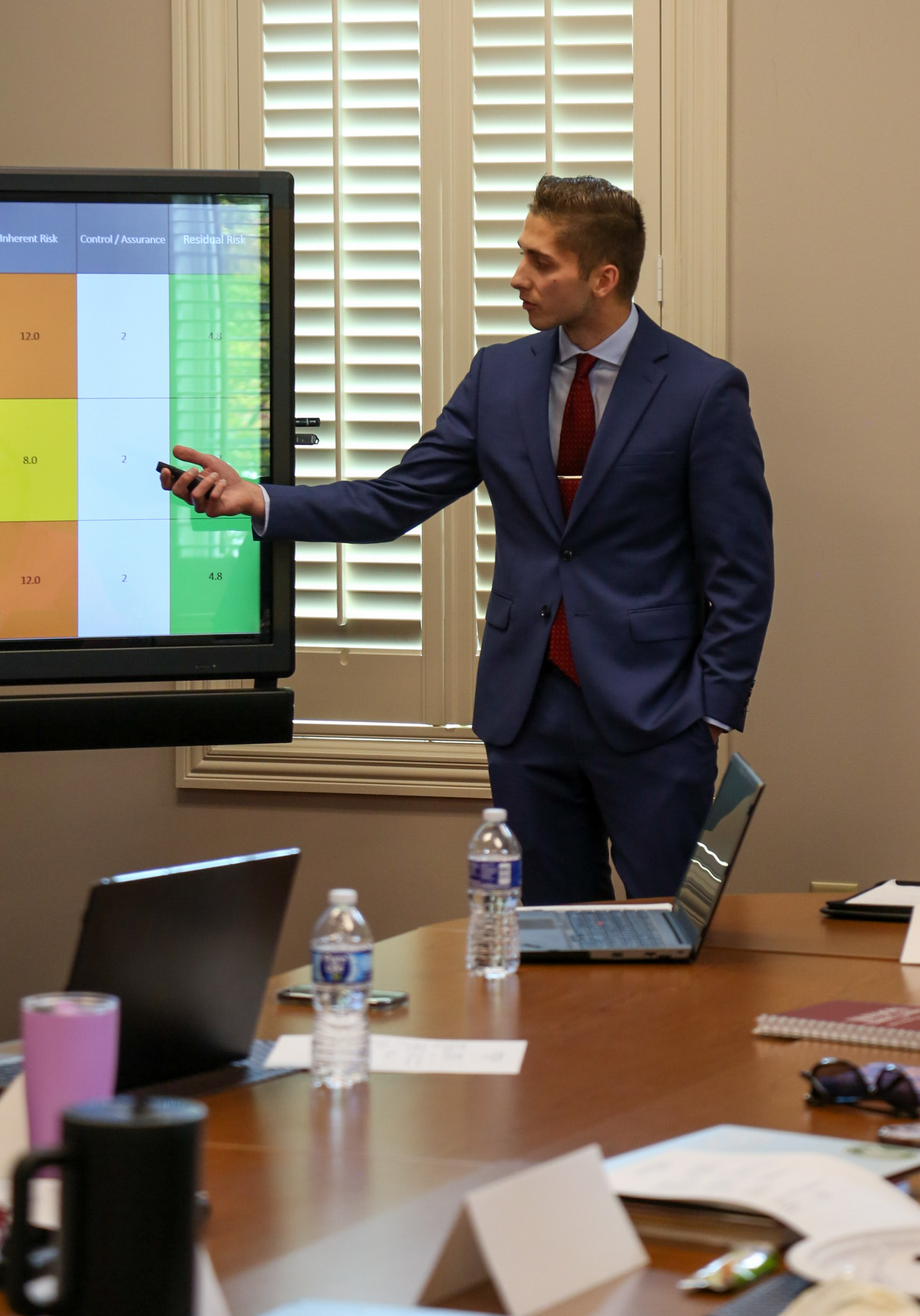 Student gives a presentation