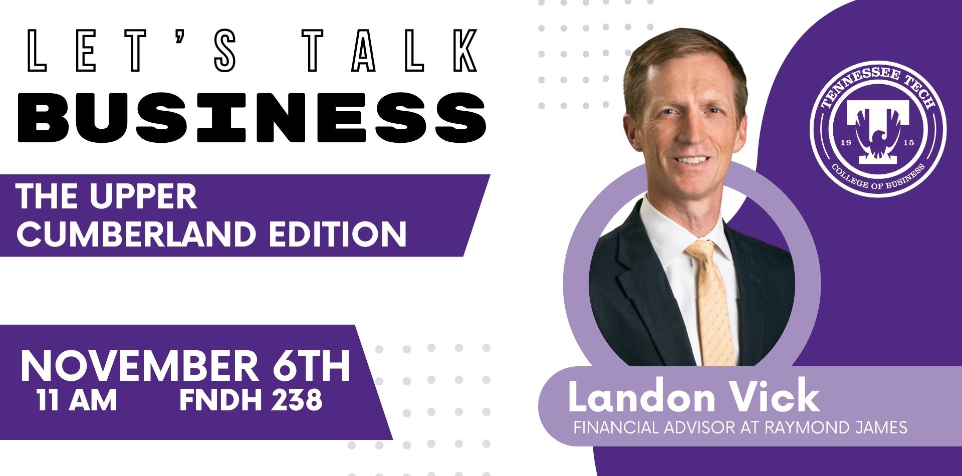Let's Talk Business Landon Vick Let's Talk Business with Landon Vick discussing the Upper Cumberland Edition