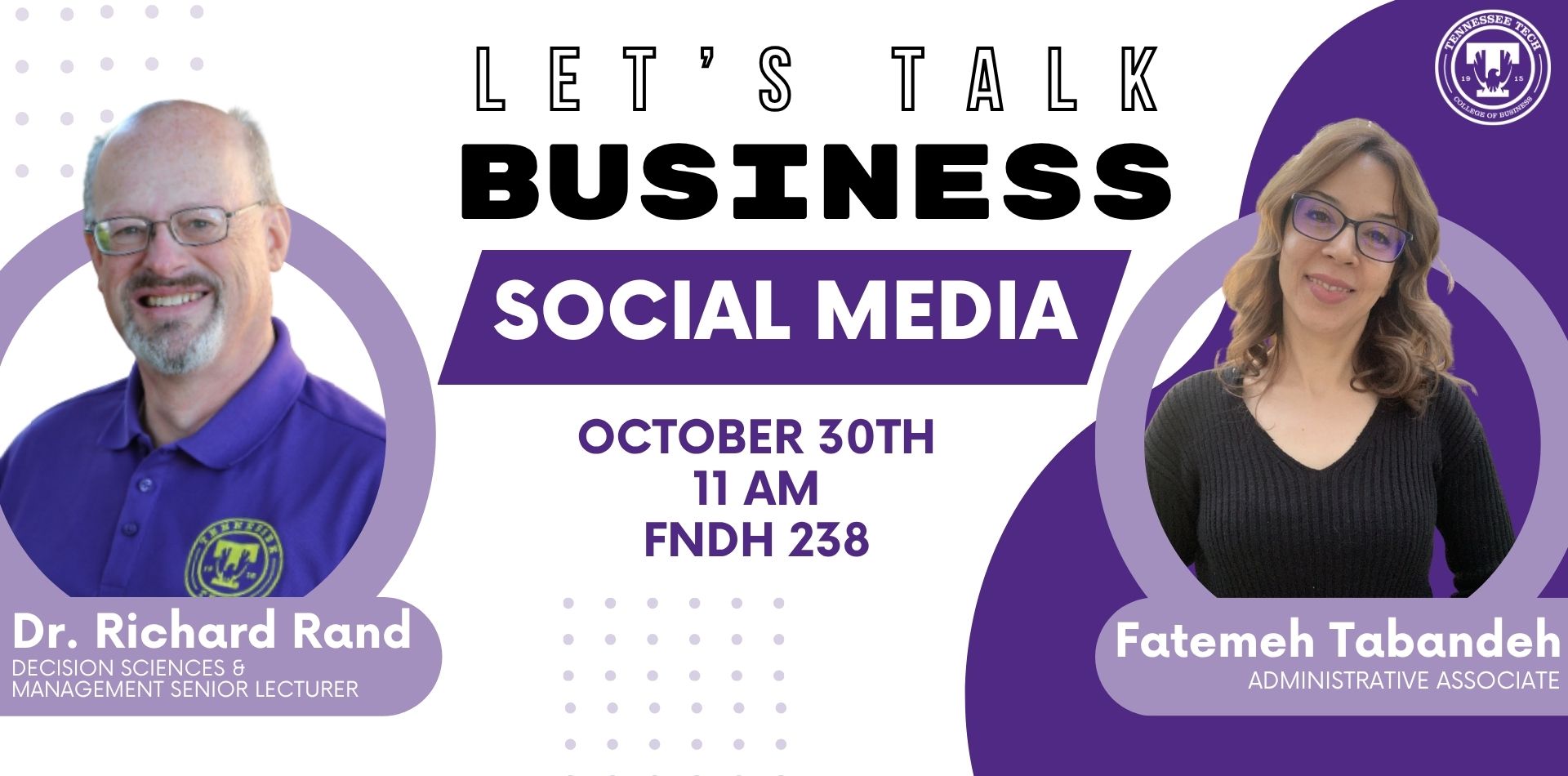 Let's Talk Business: Social Media Dr. Rand and Fatemah Tabandeh Let's Talk Business: Social Media