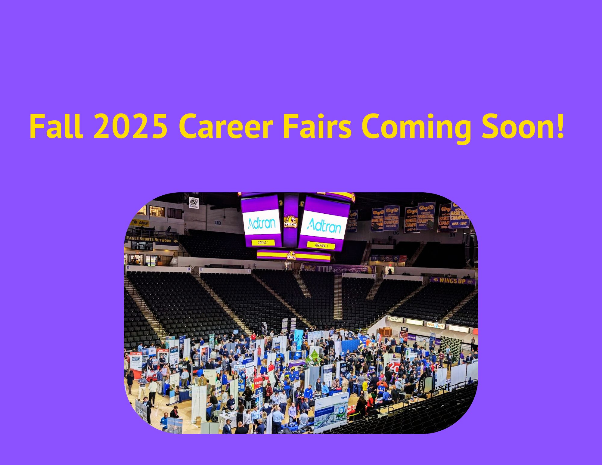 Fall 2025 career fairs coming soon!