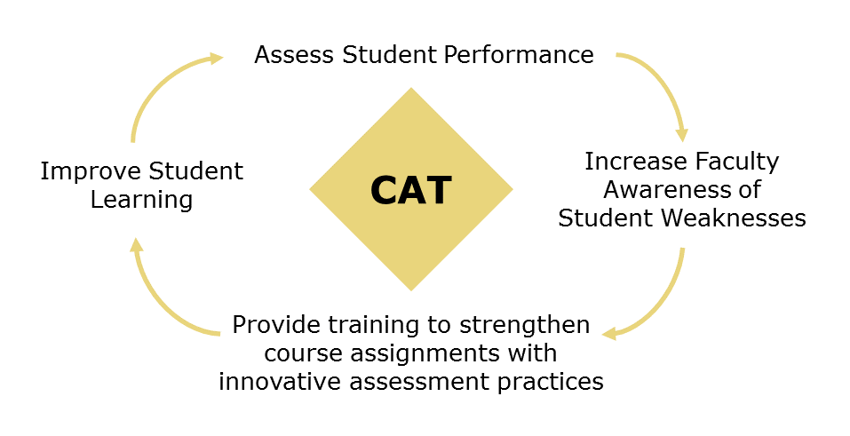 Assessing student performance allows faculty to become aware of student weaknesses. With this awareness, providing faculty training to strengthen course assignments and assessments can help improve students learning. 