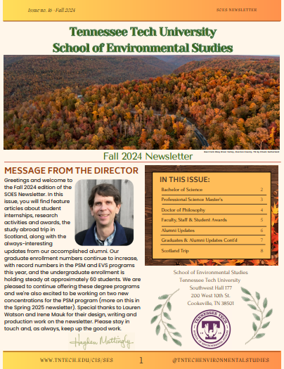Cover page of Fall 2024 Newsletter