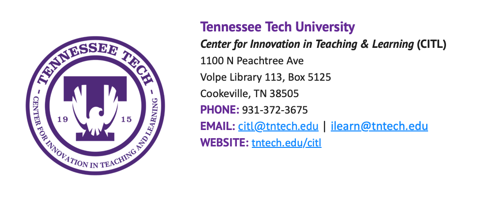 Image of CITL email signature.