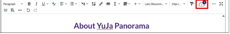 Screenshot of accessibility guage icon for report within HTML file. 