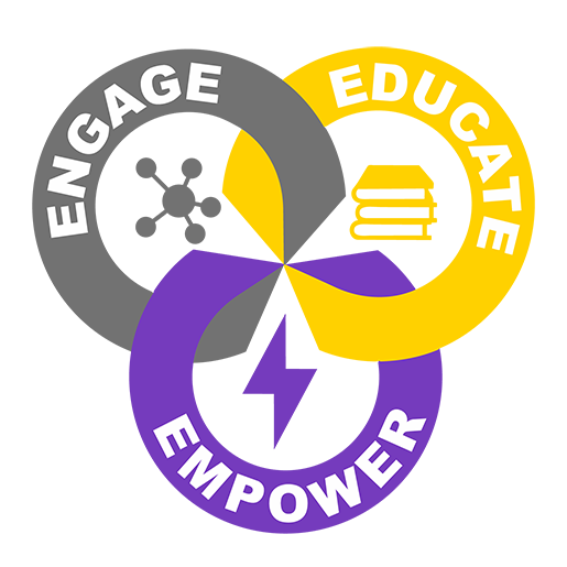 Engage. Educate. Empower. graphic
