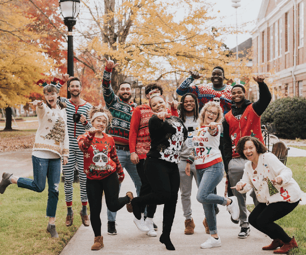 Happy Holiday Students at Bartoo Hall