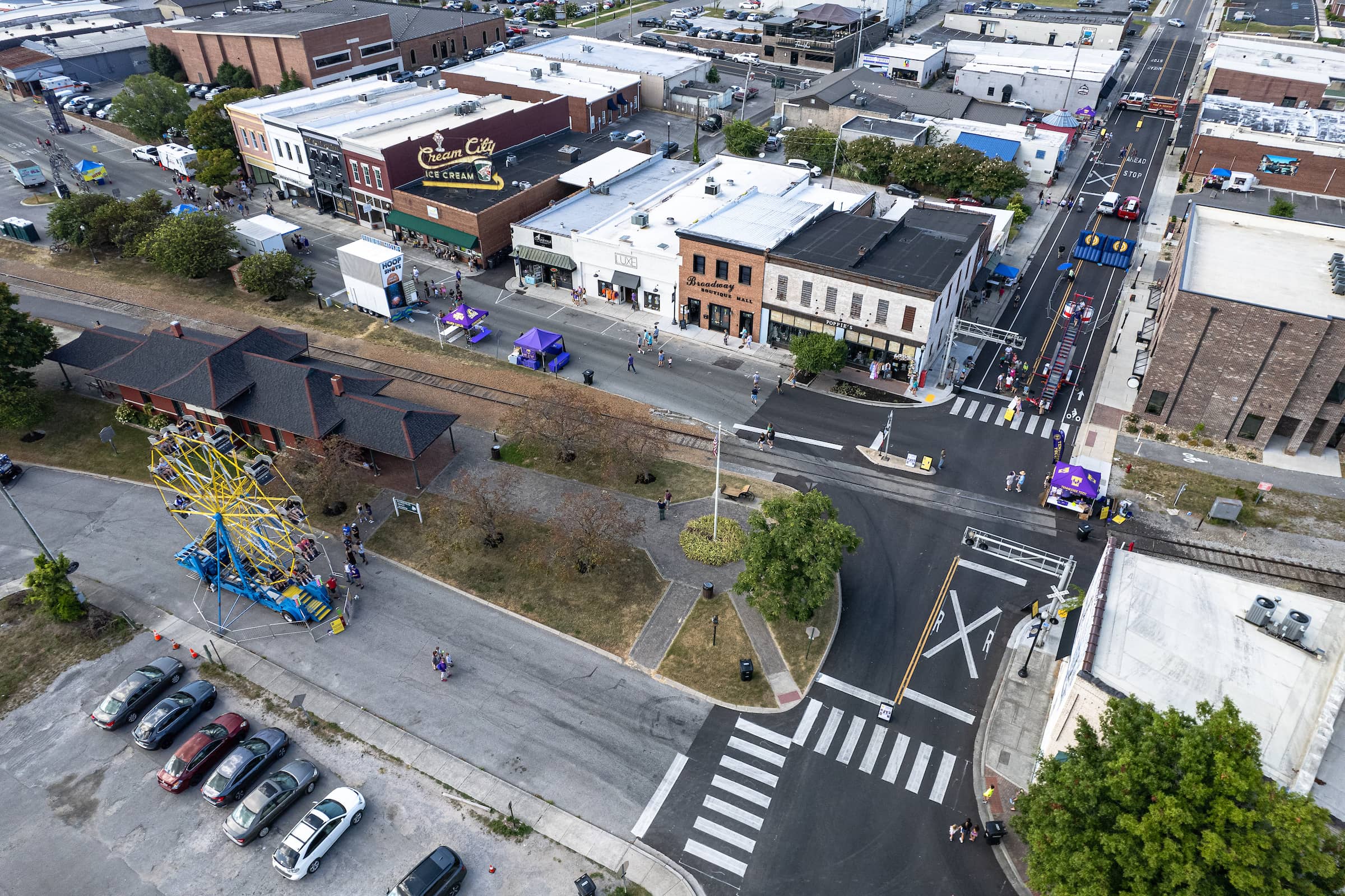 College Town Kickoff Aerial View