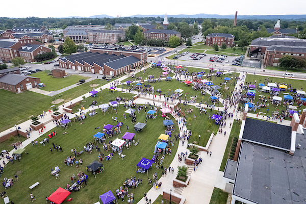 Aerial view of the 2022 Mix and Mingle event