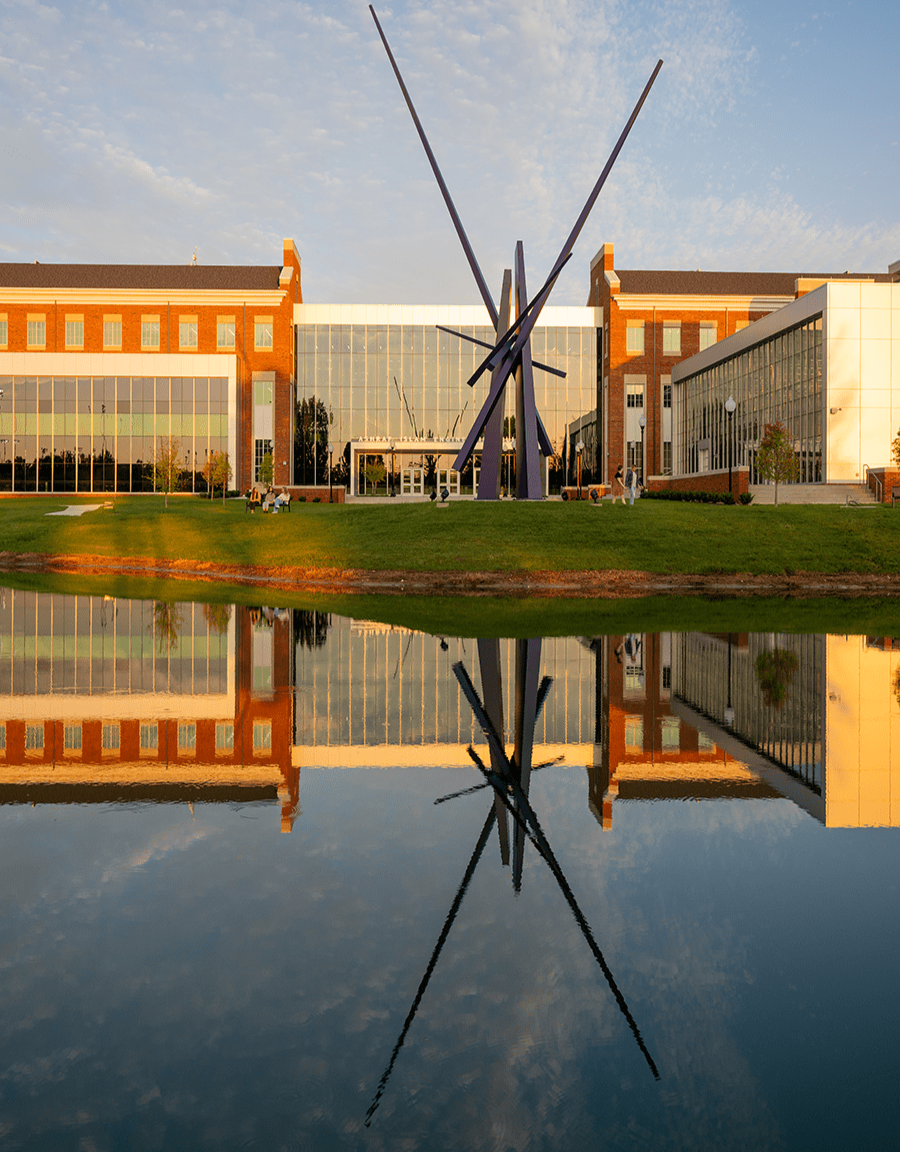 A photo of the Ashraf Islam Engineering Building at sunset A photo of the Ashraf Islam Engineering Building at sunset