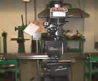 Manual mill in machining lab