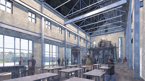 Interior rendering of ACME Building Durham Foundry