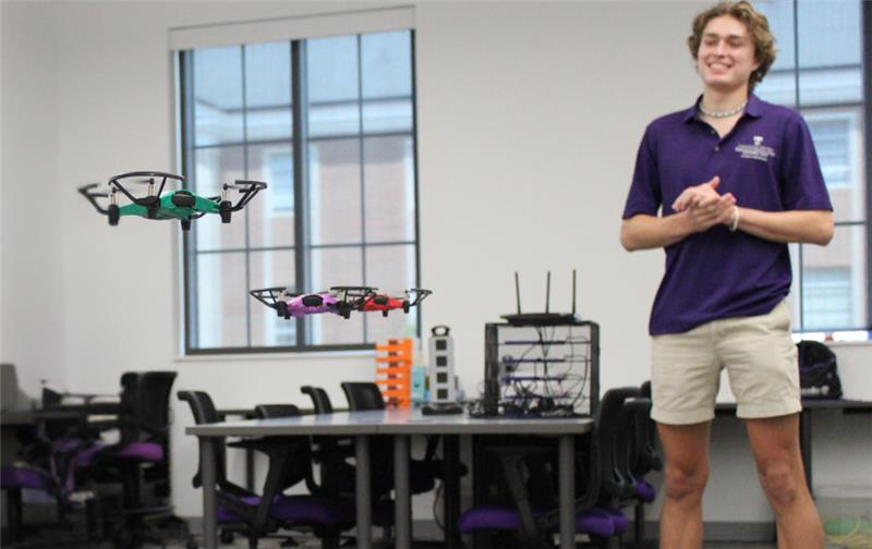 CEROC Student in drone lab