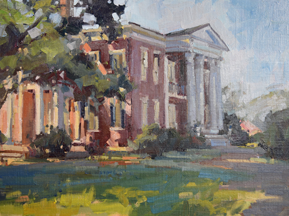 impressionist painting of a building in the daytime