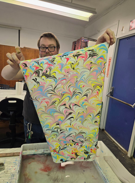 marbled cloth