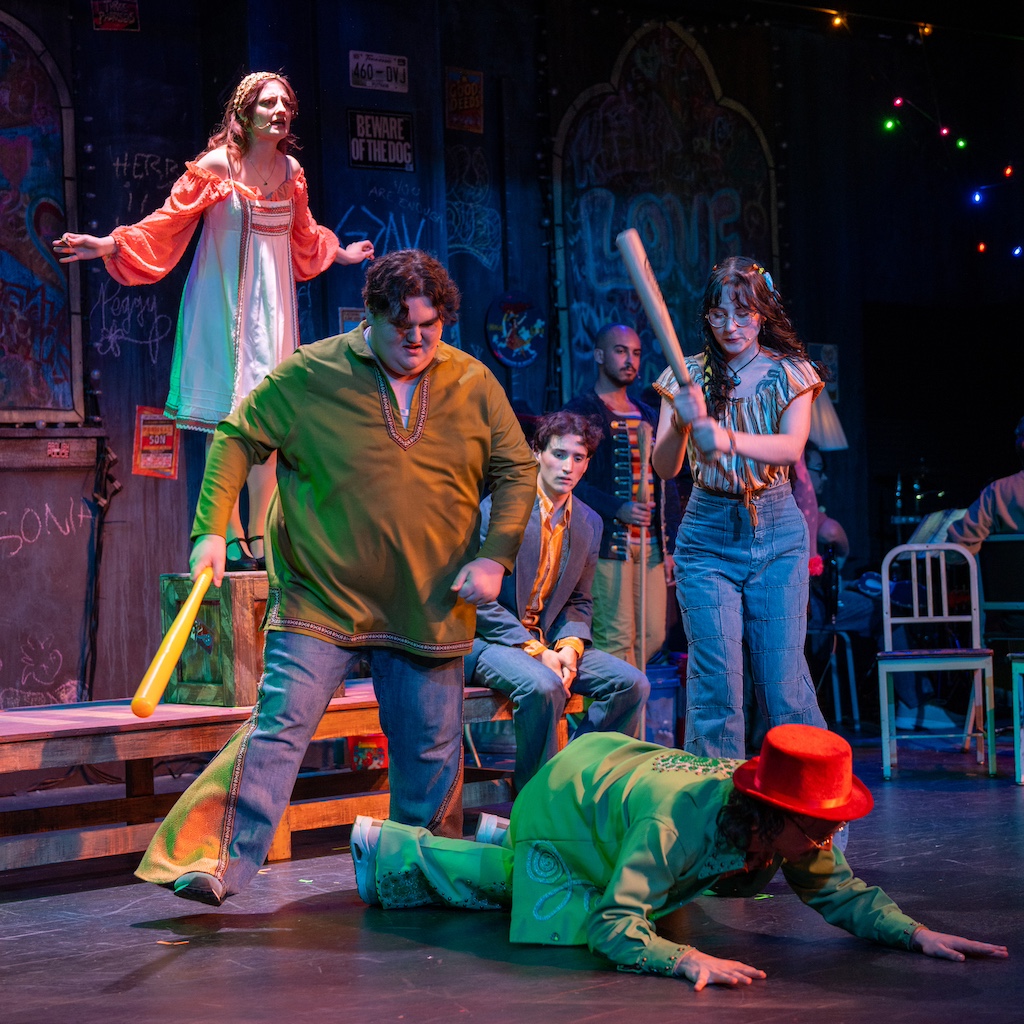 Godspell, Herb being pummeled with bats while on the floor