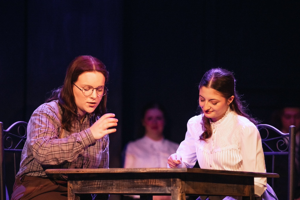 Wally and Emily Webb of Our Town on stage at the Backdoor Playhouse 