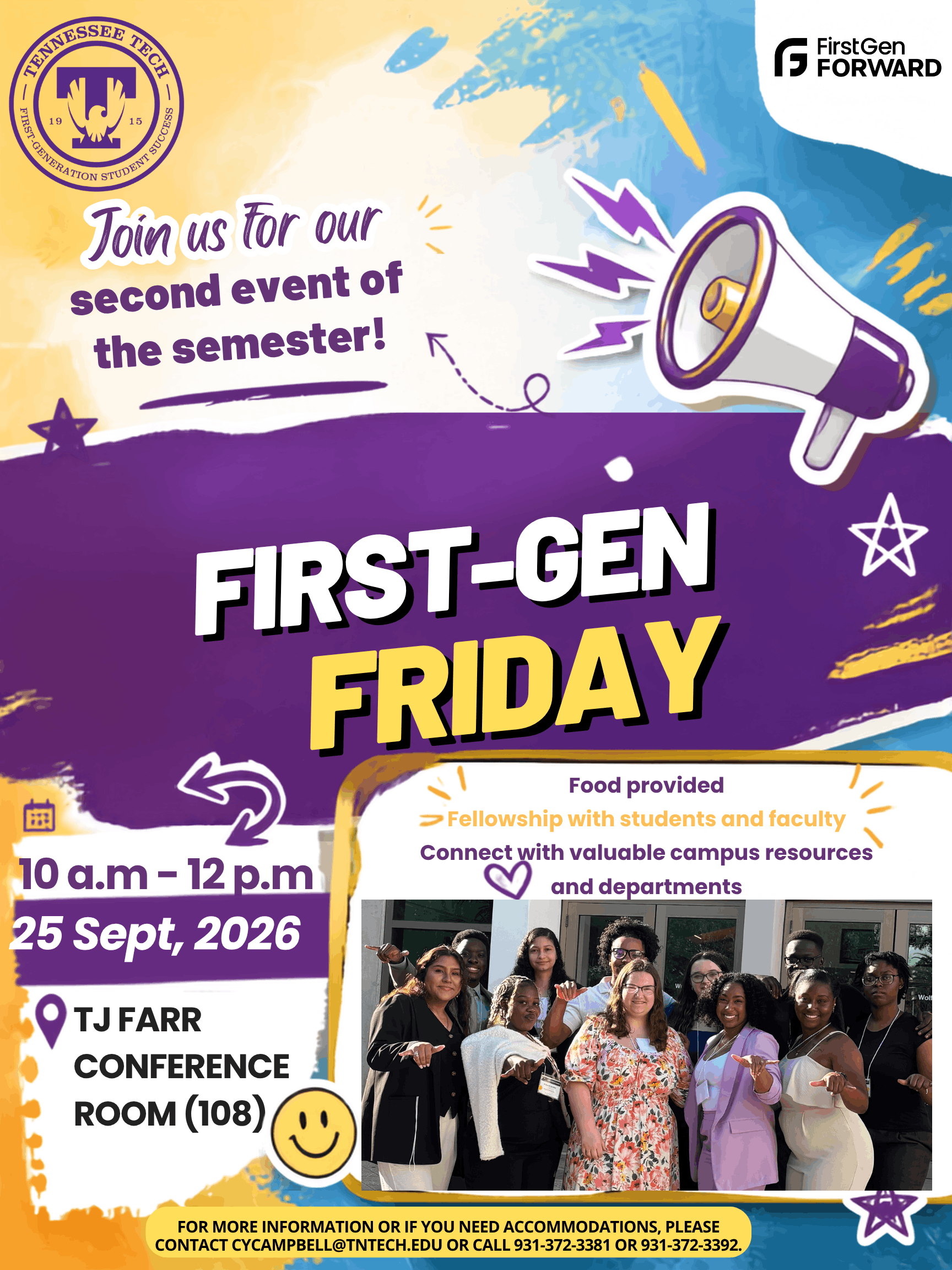 Flyer for First-Gen Friday