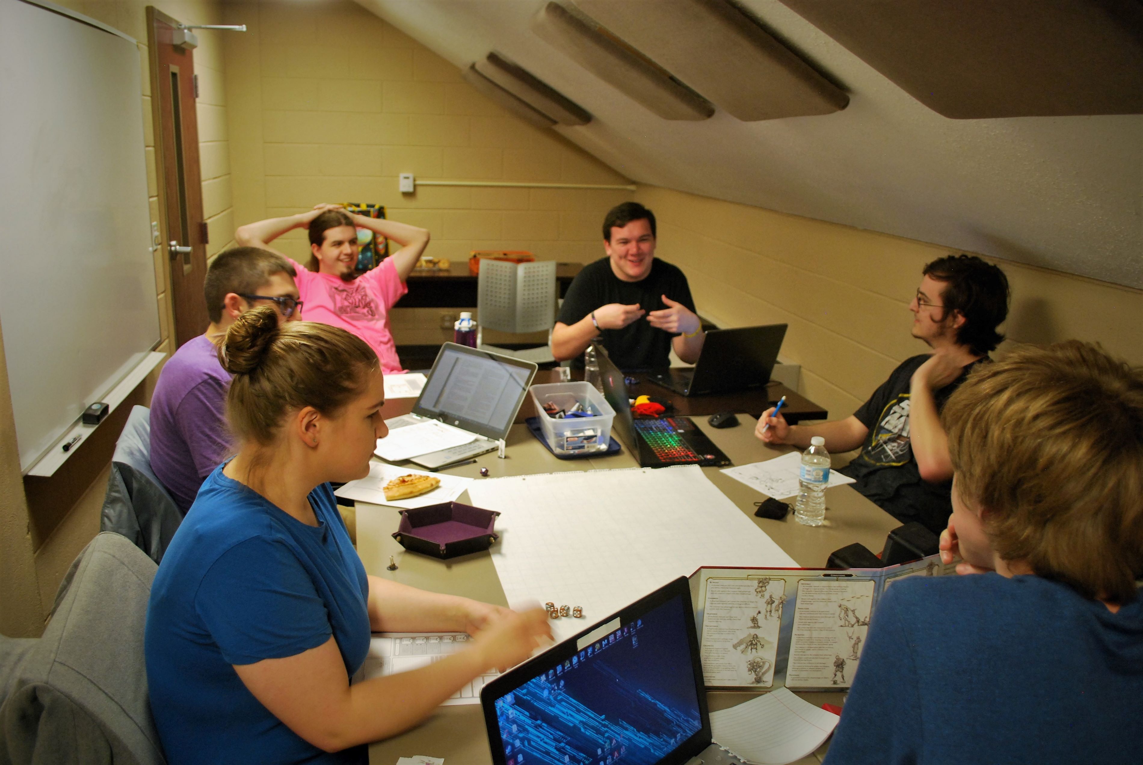 students playing dungeons and dragons