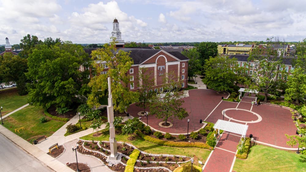 Drone photo of Derryberry Hall