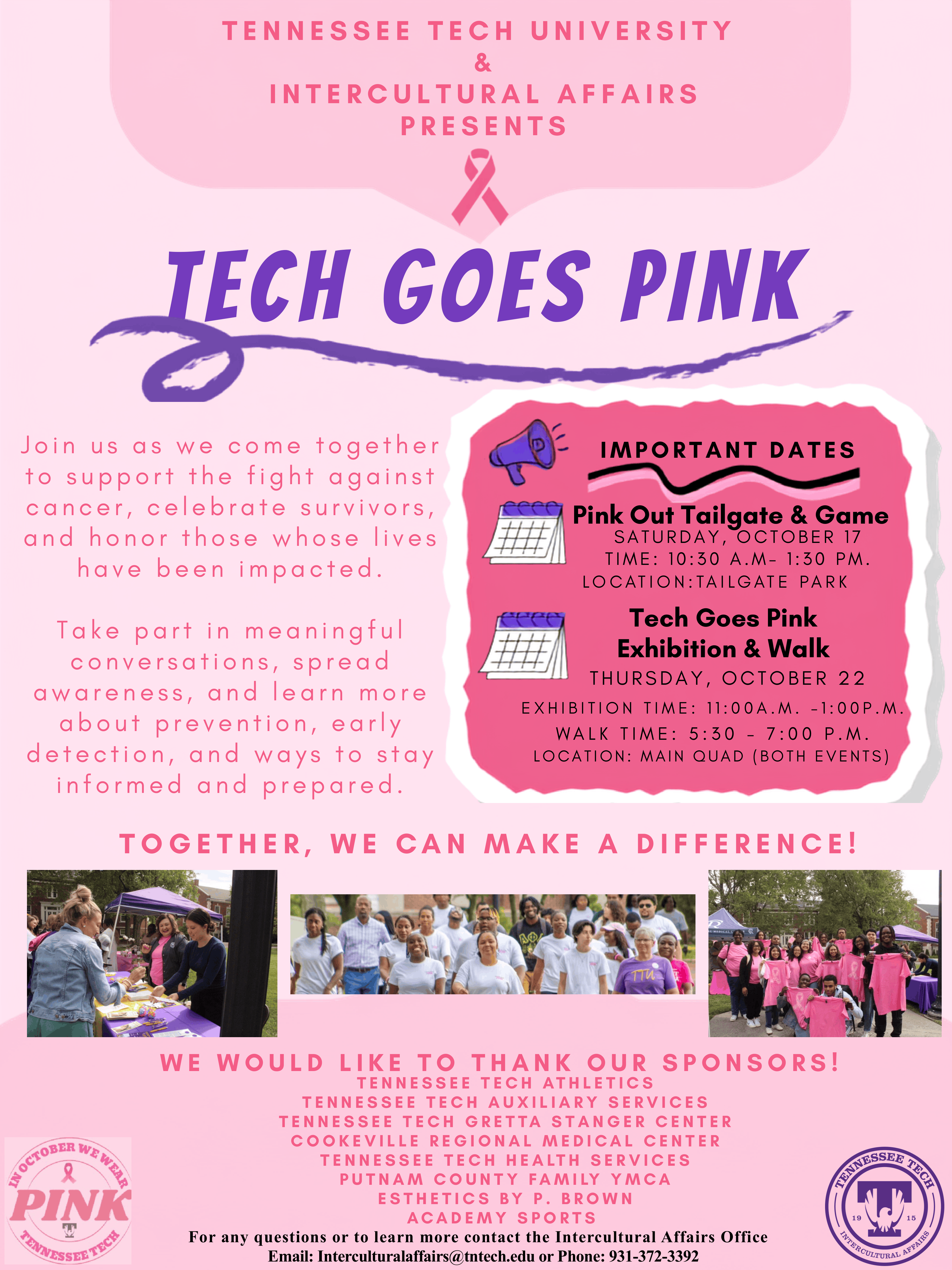 Flyer for Tech Goes Pink