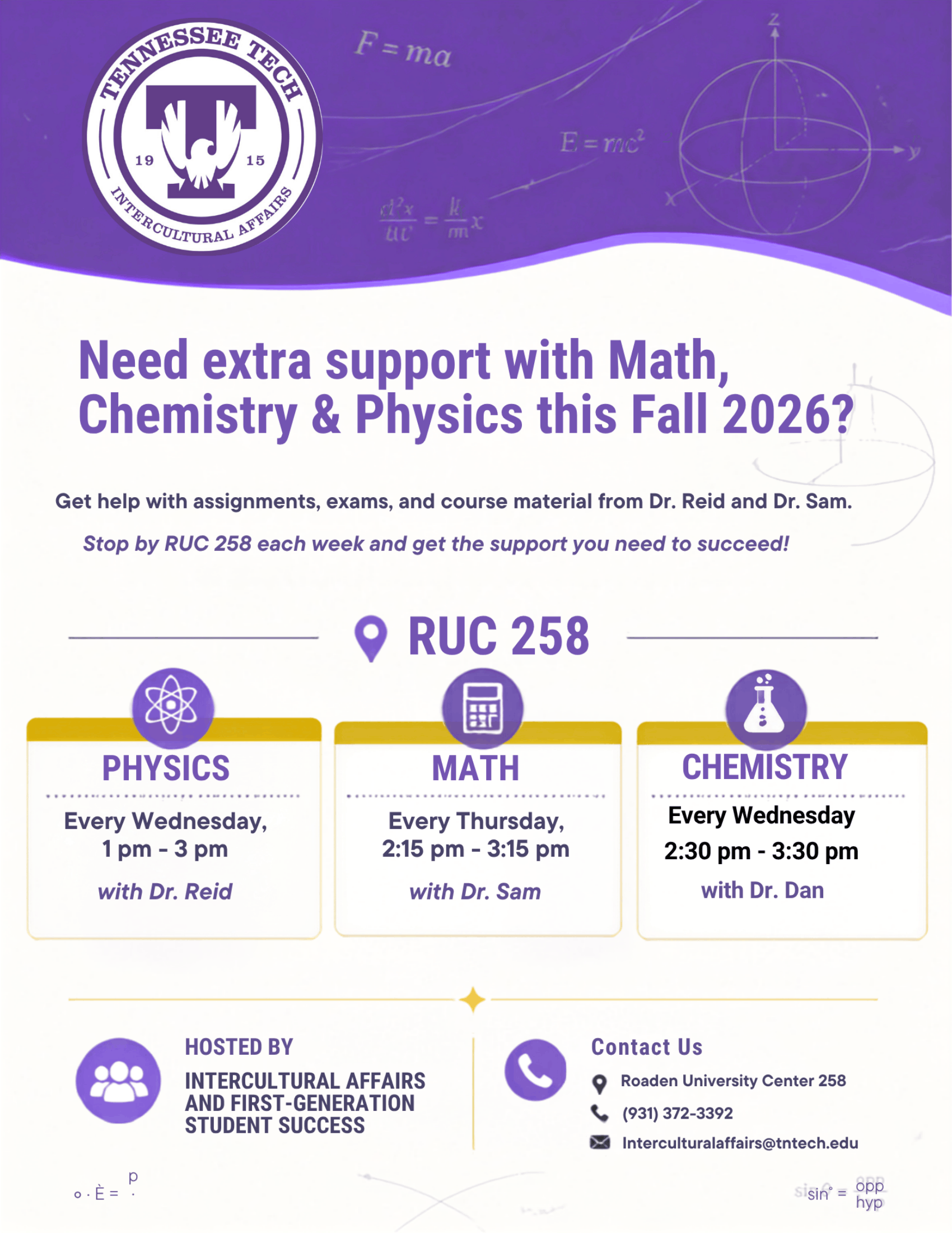 Flyer for Study Sessions