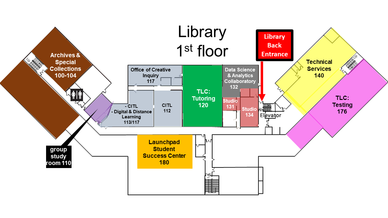 Library First Floor Map