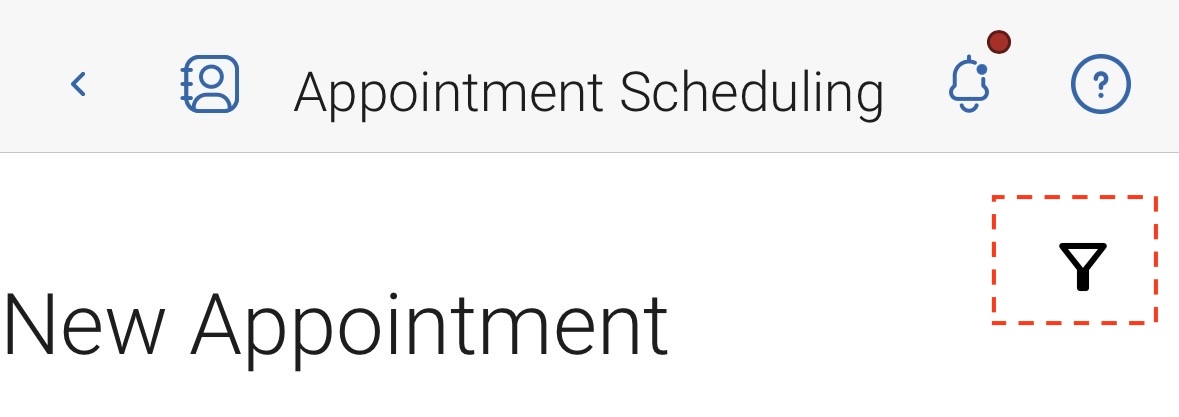 Image of Navigate360 Student Mobile App Appointment Filters
