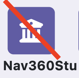 Image of the Navigate360 Student TechExpress QuickLinks icon for students with a slash through it