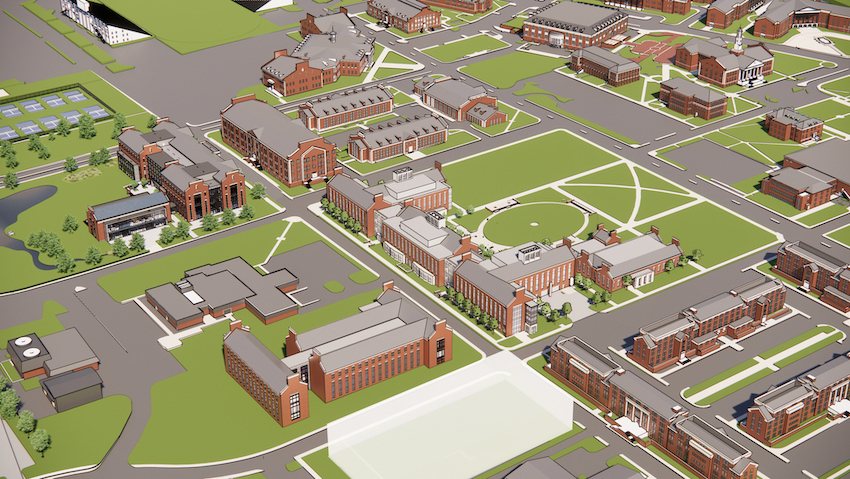 The Advanced Construction and Manufacturing Engineering building would be located at Wings Up Way and Stadium Drive.