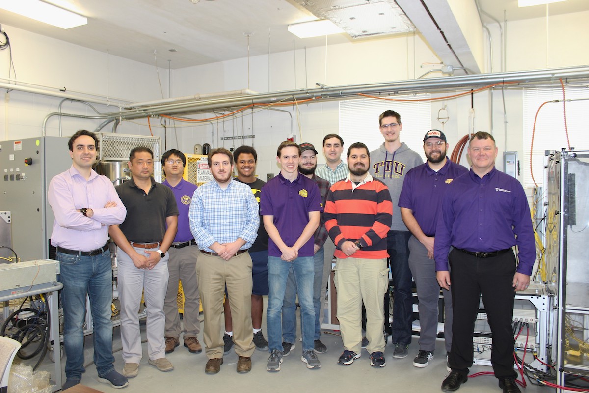 Tennessee Tech University faculty and student researchers are shown in the university’s Propulsion, Power, and Thermal Systems Laboratory