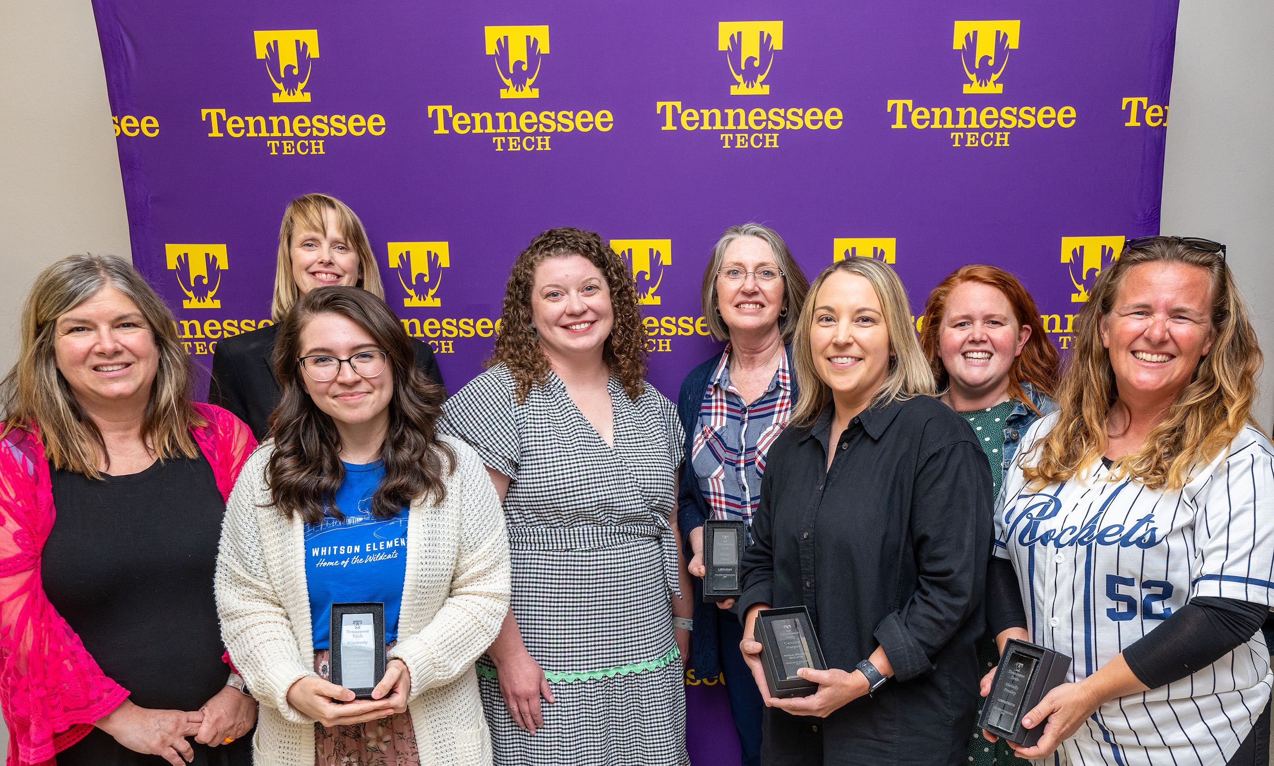 Local teachers pose for a group photo at the College of Education & Human Sciences' 11th annual awards celebration.