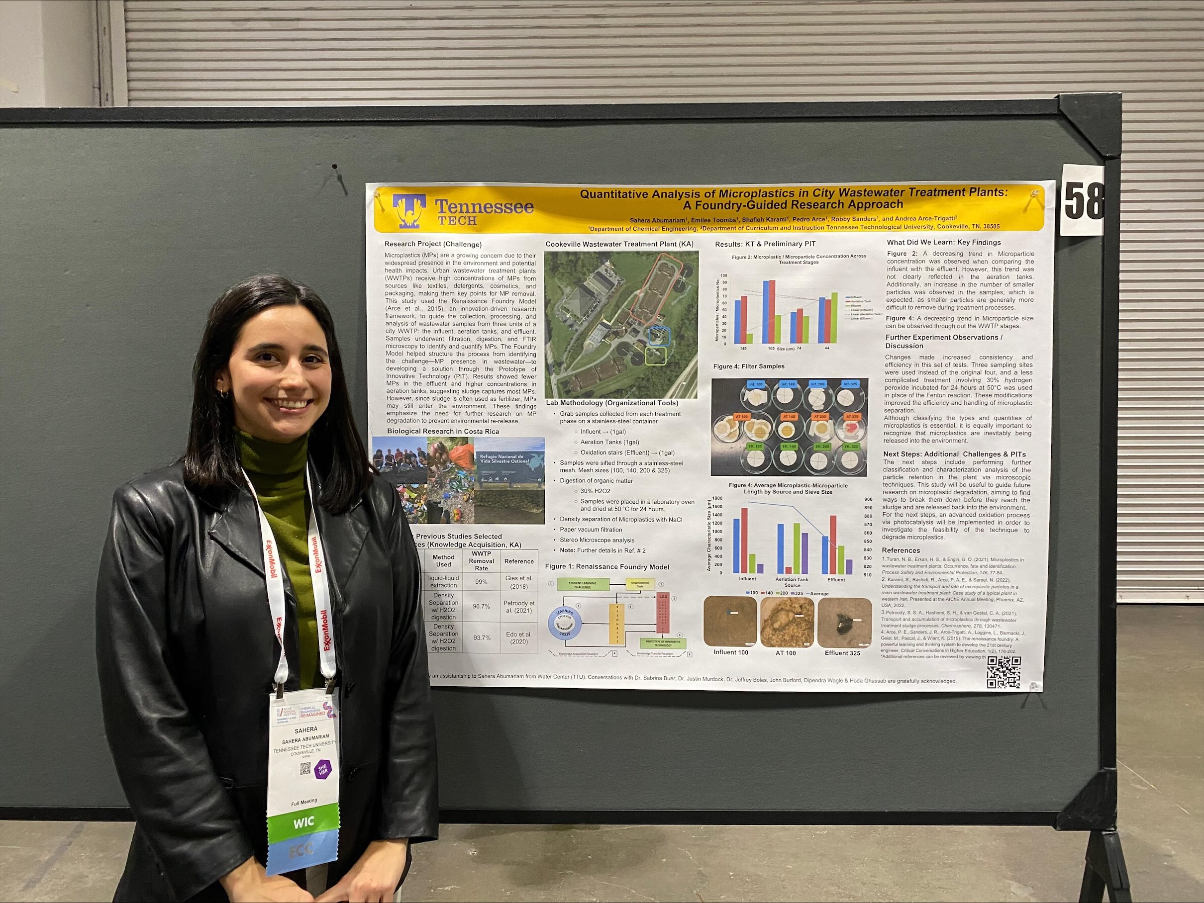 Sahera Abumariam with research poster Sahera Abumariam with research poster