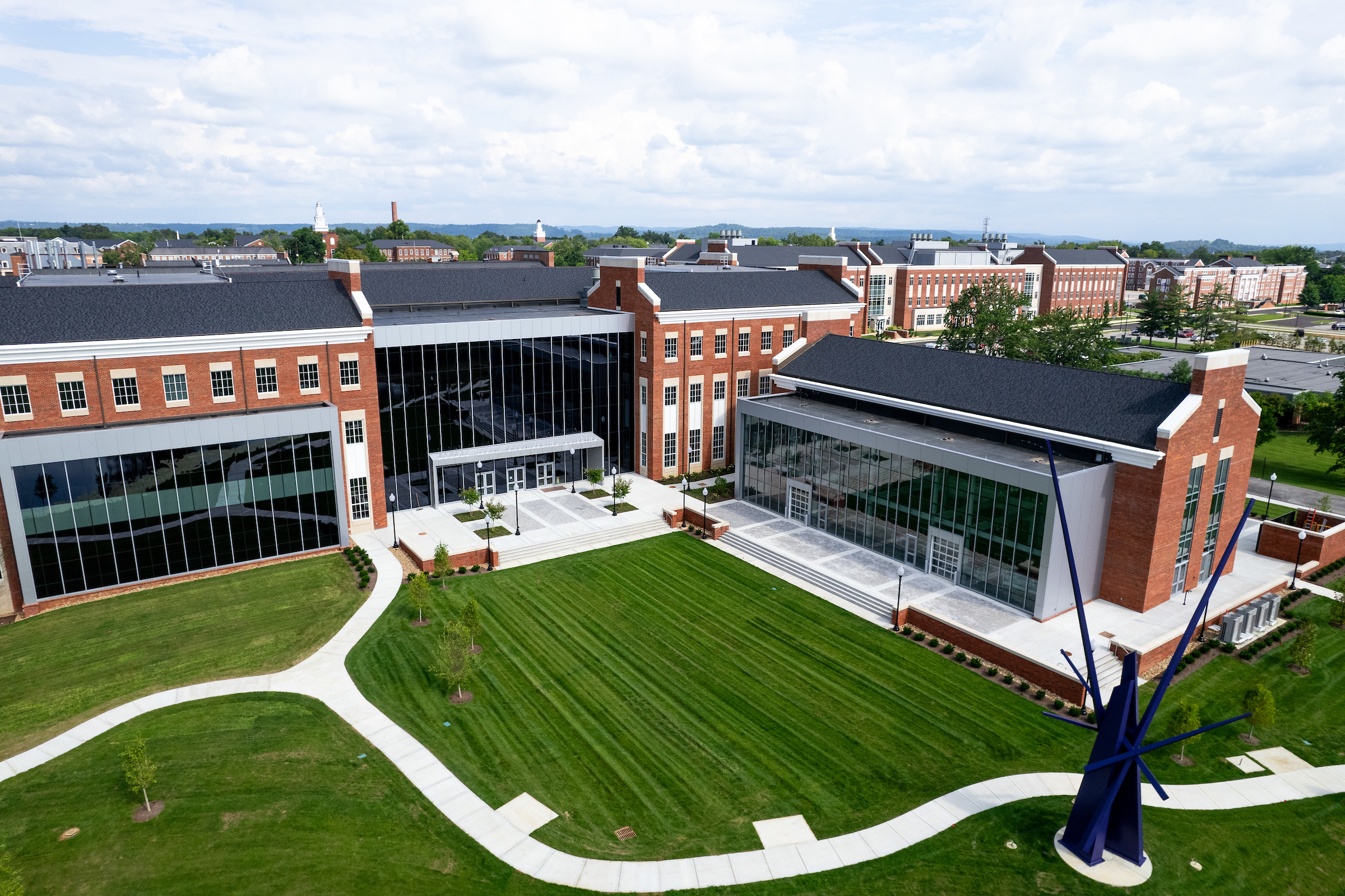 an aerial view of the ashraf islam engineering building