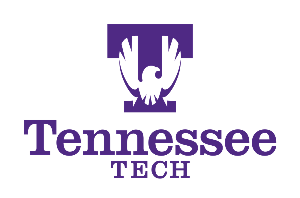 Vertical version of the Tech logo in purple