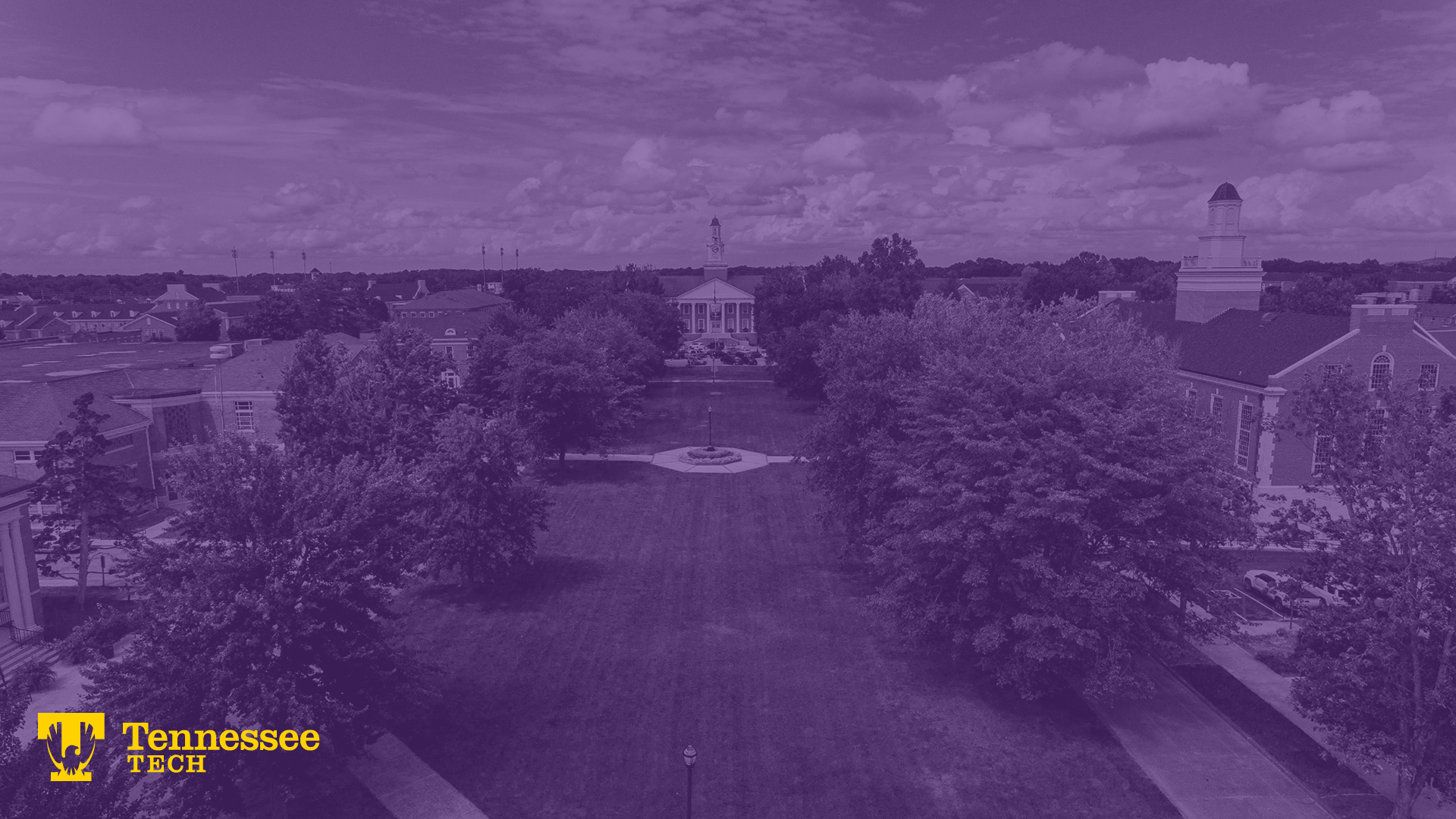 Zoom Background - Purple Campus Photo
