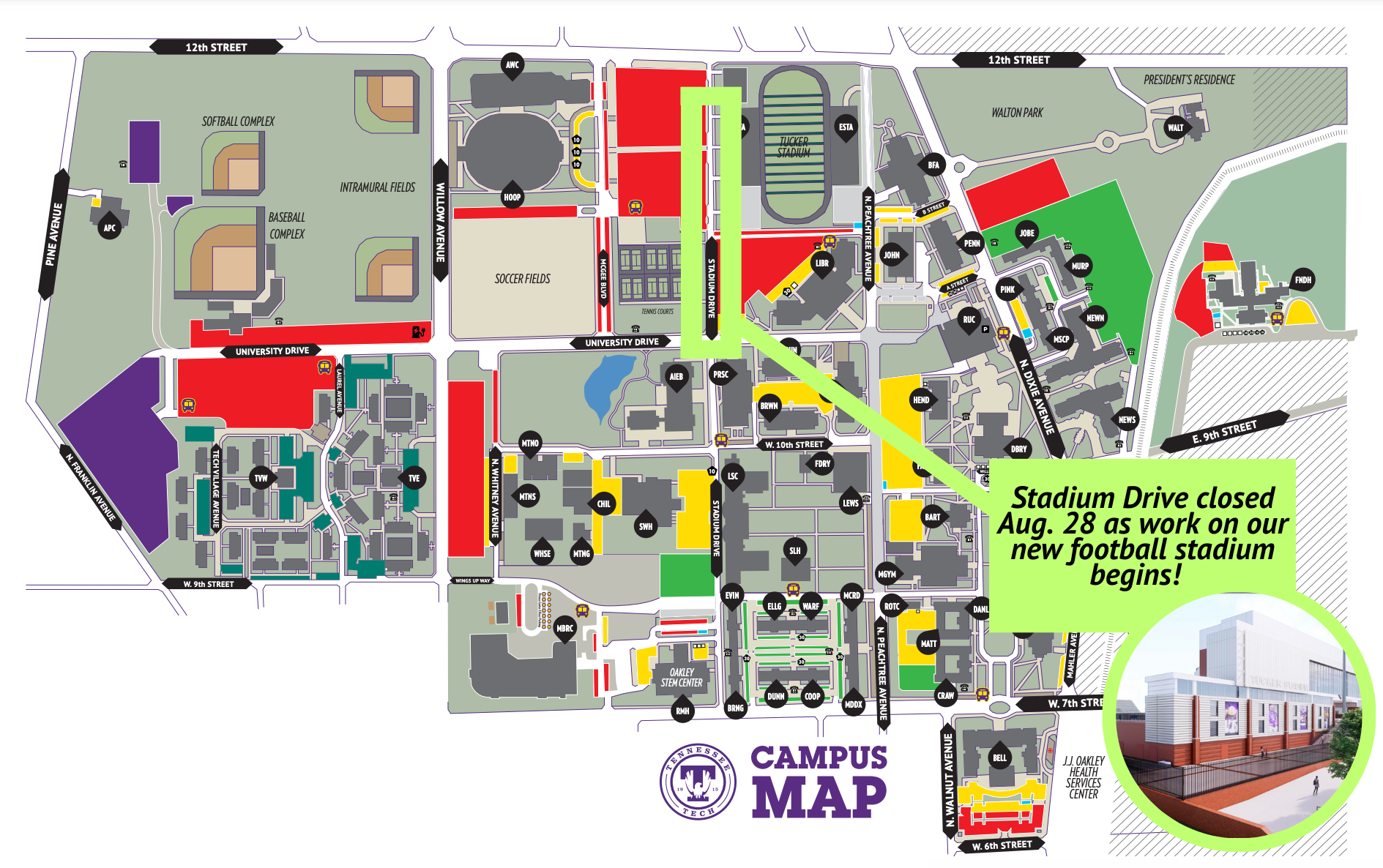 Stadium Drive Closure