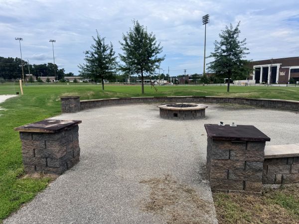 Picture of the firepit at the intramural fields.
