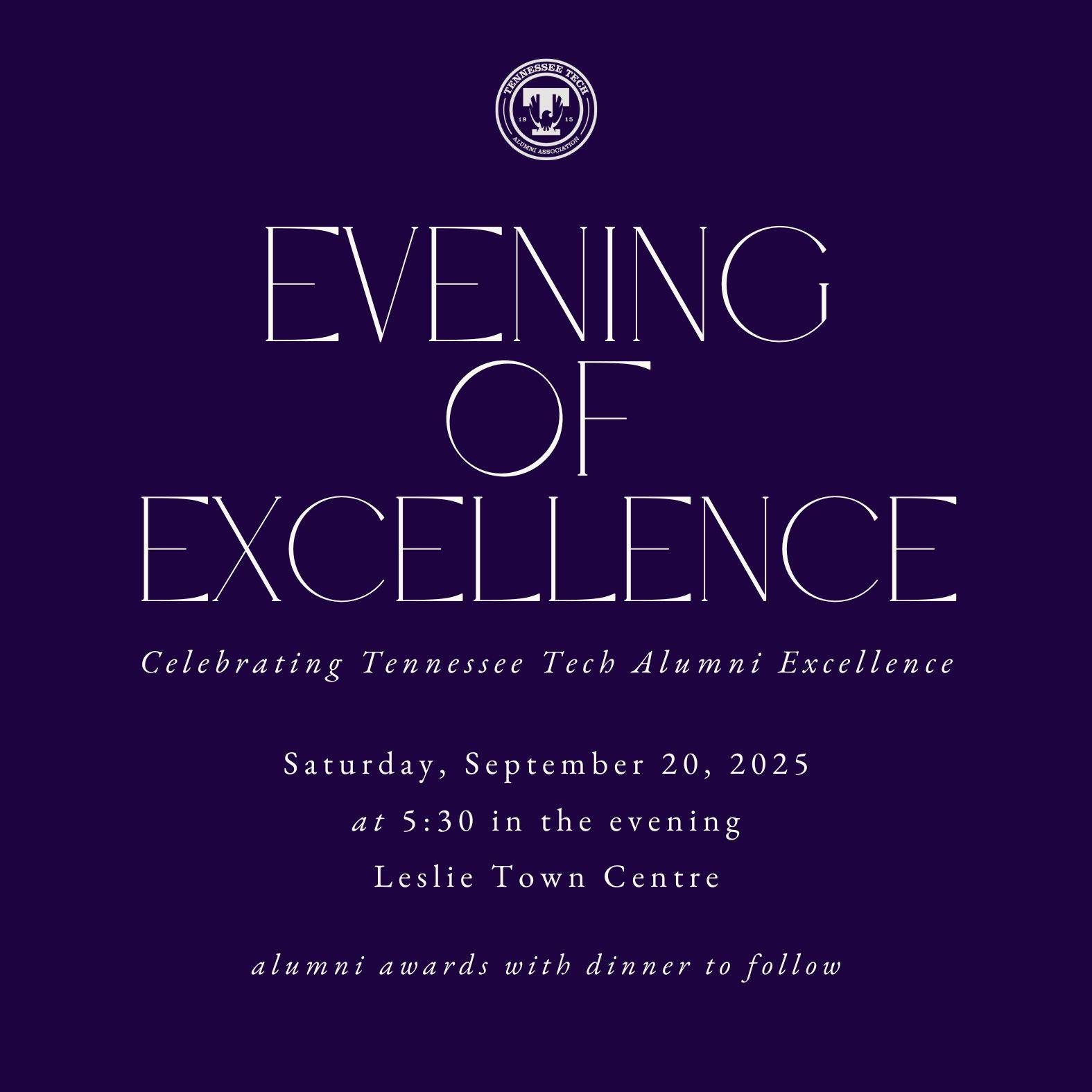 Evening of Excellence event invitation