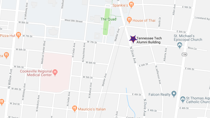 street map - location of alumni building