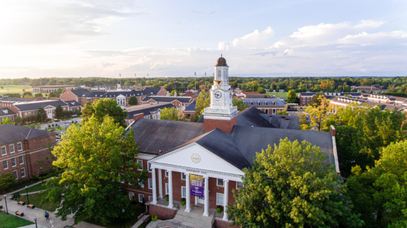 Aerial photo of Derryberry Hall