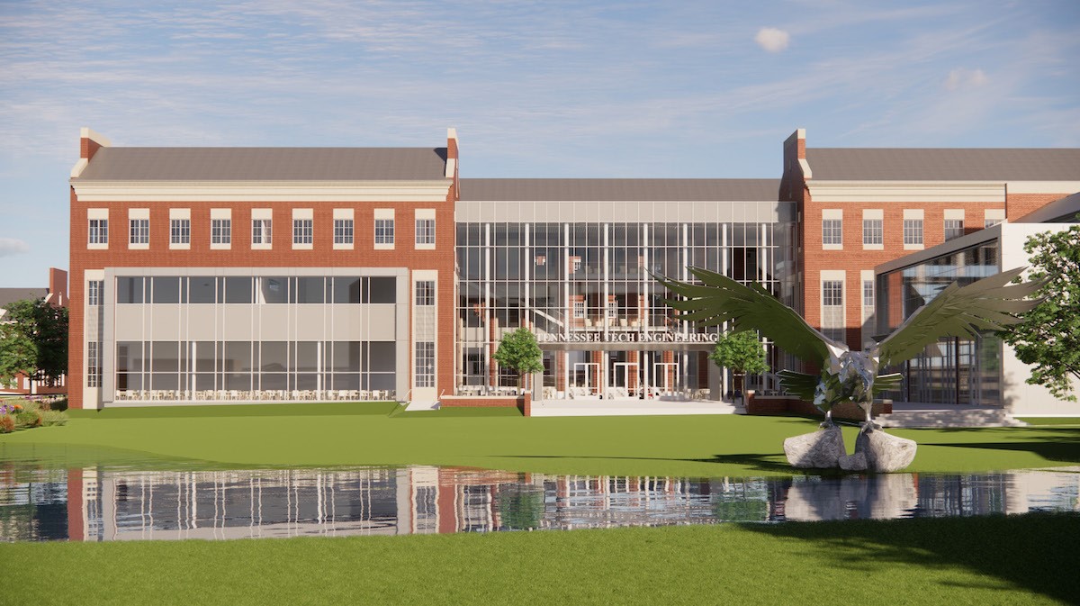 Architectural rendering of proposed engineering building design