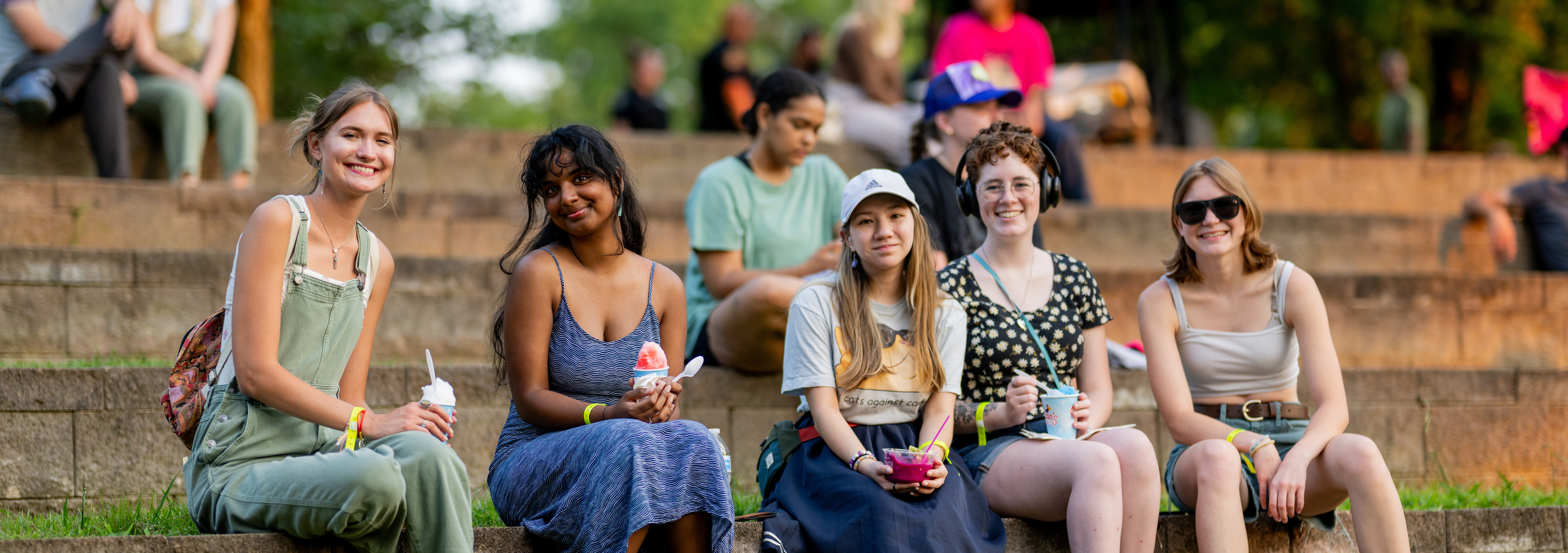 Students at College Town Kickoff enjoying a snack